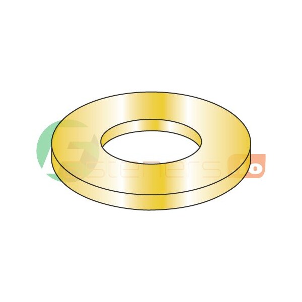 Newport Fasteners Flat Washer, For Screw Size #10 , Steel Zinc Yellow Finish, 10000 PK 234657 - main